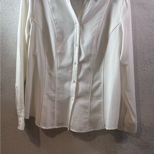 Roz & Ali White Button-Up Bandeau